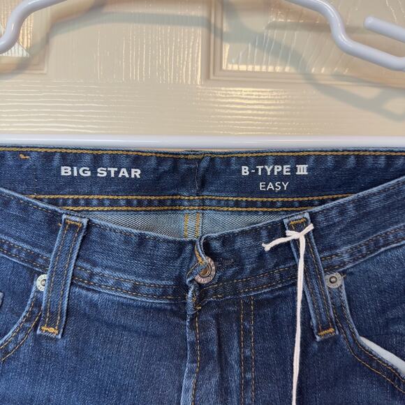 NWT Big Star Men’s B-Type III Easy Denim Jeans Size 31x34 Straight Leg Blue - Picture 3 of 8